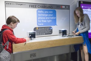 The QUBE stay and charge mobile device charging solution