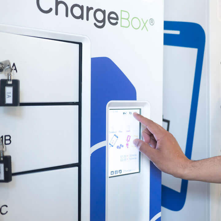 ChargeBox 3 control screen ChargeBox 3 control screen