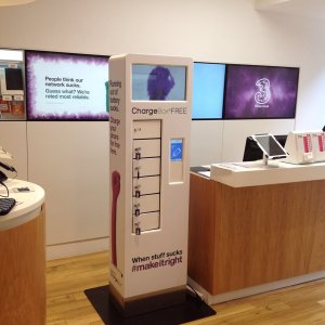 Customised ChargeBox vinyl wrap at Three